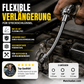 🛠️  Elektroschrauberhülse Universal Flexible Federstahl-Verlängerung – 45° biegsam, Kugelarretierung, für 1/4, 3/8 & 1/2 Antrieb