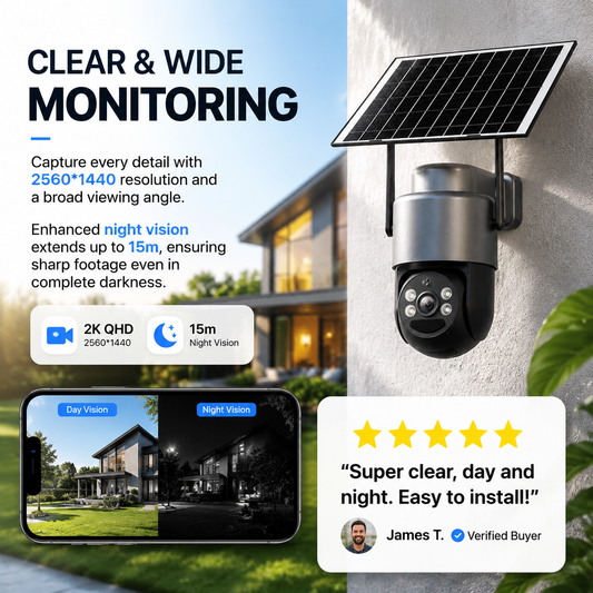 📦 4G LTE Solar-Sicherheitskamera für den Außenbereich, ohne WLAN, 4MP HD Farb‑Nachtsehen, kontinuierliche Stromversorgung, KI‑Erkennung, bidirektionales Audio, wasserdicht nach IP65, CCTV, keine Kabelinstallation