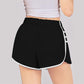 Sportshorts mit hoher Taille und Plissee