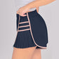 Sportshorts mit hoher Taille und Plissee