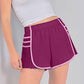 Sportshorts mit hoher Taille und Plissee
