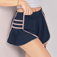 Sportshorts mit hoher Taille und Plissee