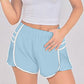 Sportshorts mit hoher Taille und Plissee