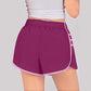 Sportshorts mit hoher Taille und Plissee