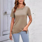 Damen Sommer Casual Seite Schlitz T-Shirt