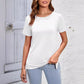 Damen Sommer Casual Seite Schlitz T-Shirt