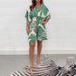 ⏳24-Stunden-Lieferung💥Lässiger, kurzer Jumpsuit mit Pflanzenprint für Damen