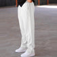 Herrenhose mit geradem Bein und Kordelzug am Bund