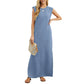 ⏳Begrenzte Zeit 50% Rabatt💥Damen Lockeres, Geteiltes, Faltenfreies Langarmkleid