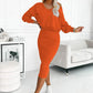 ⏳Begrenzte Zeit 50% Rabatt💥🍁2-teiliges Set aus ärmellosem Kleid und lockerem Pullover mit V-Ausschnitt für Damen