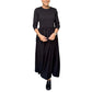 Fließendes Midikleid aus Strick mit vollen Ärmeln