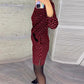 49 % RABATT 💕Schmal geschnittenes Wickelkleid mit Vintage-Diamantkaro