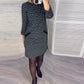 49 % RABATT 💕Schmal geschnittenes Wickelkleid mit Vintage-Diamantkaro