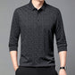 Herren Business Casual Revers Langarm T-Shirt
