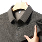 Herren Business Casual Revers Langarm T-Shirt