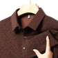 Herren Business Casual Revers Langarm T-Shirt