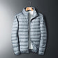 Warme, dicke Herren-Kurzjacke mit Stehkragen