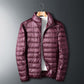 Warme, dicke Herren-Kurzjacke mit Stehkragen