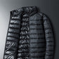 Warme, dicke Herren-Kurzjacke mit Stehkragen