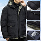 Stylische Daunenjacke mit Kapuze aus Baumwolle für Männer