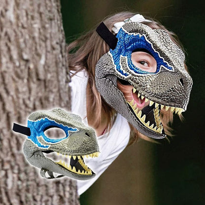 Dinosaurier Cosplay Maske mit beweglichem Kiefer