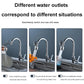 Wasserhahn mit mehreren Funktionen, freiem Dehnen, verschiedenen Wasserabgabemodi und Filterung.