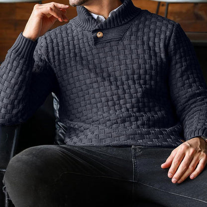 🔈🔈LETZTER TAG DER AKTION – 50 % RABATT 🔥Herren Pullover mit strukturiertem Stehkragen