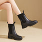 Wasserdichte, rutschfeste, mittelhohe Stiefel mit dicker Sohle