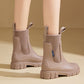 Wasserdichte, rutschfeste, mittelhohe Stiefel mit dicker Sohle