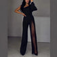 Letzter Tag für 50% Rabatt🌟Glitzernde Mesh One Shoulder One Piece Damenkleider💖👗