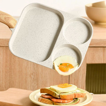 ⏳Zeitlich begrenztes Sonderangebot⏰ 3-in-1 Antihaft-Pfanne mit drei Fächern – Mehrkammer-Frühstückspfanne für Eier, Pancakes, Fleisch und Gemüse