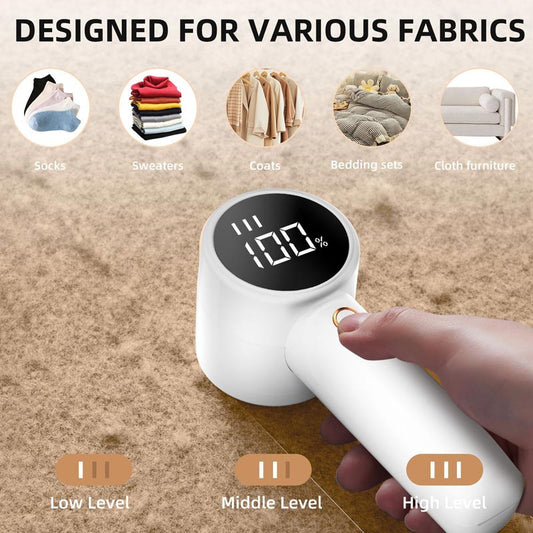 ⏳Begrenzte Zeit 50% Rabatt💥2600mAh Fabric Shaver Fusselentferner mit Digitalanzeige