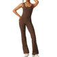 ⏳Begrenzte Zeit 50% Rabatt💥Sexy Rückenfreie Flare Jumpsuits - Bodycon Scrunch Butt Yoga Rompers