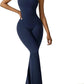 ⏳Begrenzte Zeit 50% Rabatt💥Sexy Rückenfreie Flare Jumpsuits - Bodycon Scrunch Butt Yoga Rompers