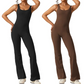 ⏳Begrenzte Zeit 50% Rabatt💥Sexy Rückenfreie Flare Jumpsuits - Bodycon Scrunch Butt Yoga Rompers