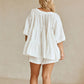 ⏳Begrenzte Zeit 50% Rabatt💥Stylisches 2-teiliges Set aus Top und passender Shorts für Damen