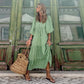 ⏳Begrenzte Zeit 50% Rabatt💥Elegantes Damen-Boho-Maxikleid mit Puffärmeln und Blumenmuster