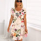 ⏳24-Stunden-Lieferung💥Kaskadenkleid mit Blumenmuster und mehreren Pflanzen