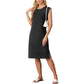 ⏳Begrenzte Zeit 50% Rabatt💥Lockeres Midikleid mit Rundhalsausschnitt und Schlitz und Taschen für Damen