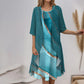 ⏳Begrenzte Zeit 50% Rabatt💥Elegantes 2-teiliges Set: Halbarmbluse + Kleid