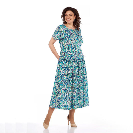 ⏳Begrenzte Zeit 50% Rabatt💥Sommerliches gemustertes Chiffonkleid