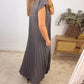 ⏳Begrenzte Zeit 50% Rabatt💥💞Damen Plissee einfaches einfarbiges Kleid