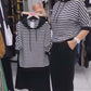 ⏳Begrenzte Zeit 50% Rabatt💥Damen-Set aus gestreiftem Oberteil und einfarbiger Hose