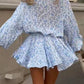 ⏳24-Stunden-Lieferung💥Damenkleid mit Bindegürtel und Blumenmuster