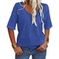 ⏳Begrenzte Zeit 50% Rabatt💥Einfarbiges T-Shirt mit V-Ausschnitt für Damen [Im Angebot und schneller Versand!]