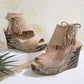 ⏳Begrenzte Zeit 50% Rabatt💥【EU 35-43】👡Damen-Sandalen mit offener Zehenpartie und Plateau-Keilabsatz und Quaste