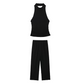 ⏳Begrenzte Zeit 50% Rabatt💥Damen 2er Set mit sexy rückenfreiem ärmellosem Oberteil und elastischer Taille Lässige Hose mit weitem Bein