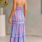 ⏳Begrenzte Zeit 50% Rabatt💥Gestreiftes Maxikleid mit Colorblock und schmalen Trägern