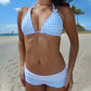 ⏳Begrenzte Zeit 50% Rabatt💥Süßer 2-teiliger Bikini-Badeanzug mit Karo- und Streifenmuster für Damen