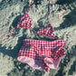 ⏳Begrenzte Zeit 50% Rabatt💥Süßer 2-teiliger Bikini-Badeanzug mit Karo- und Streifenmuster für Damen